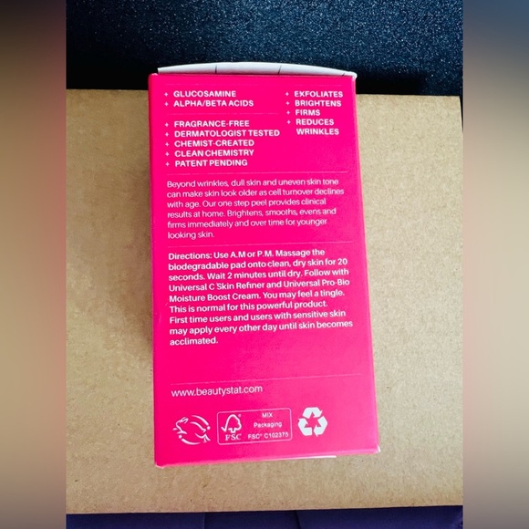 NIB BeautyStat Universal Triple Action Daily Peel Skincare Pads 10 Treatments! - Picture 16 of 16